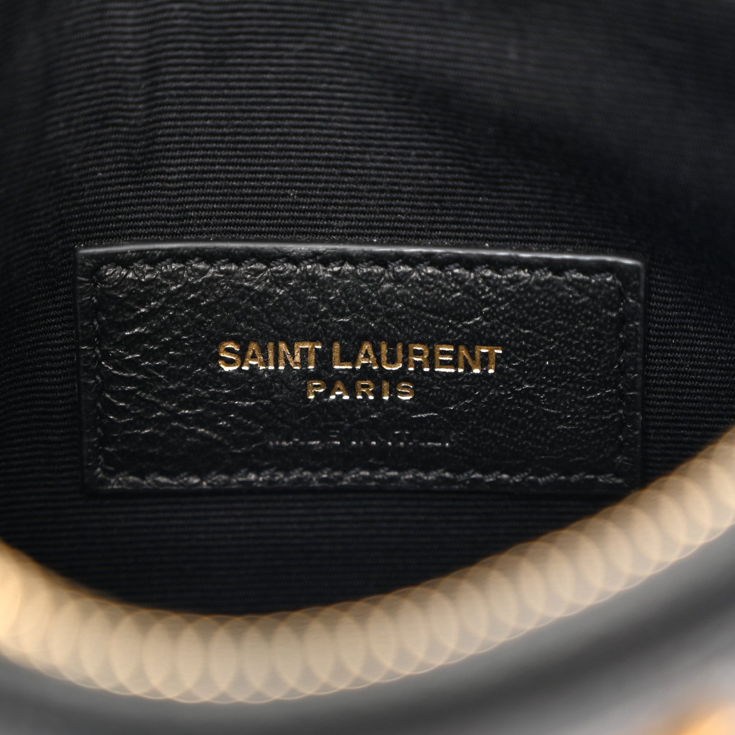 Saint Laurent Grain De Poudre Chevron Monogram Bill Pouch Black 6 of 8