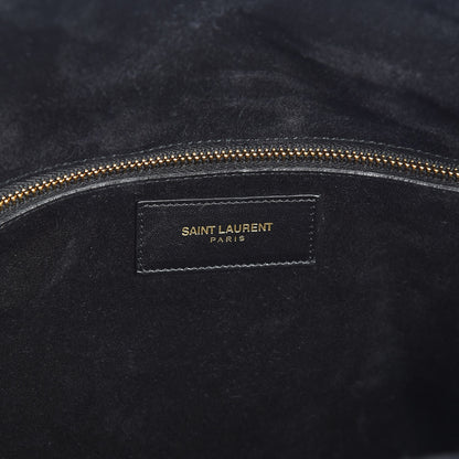 Saint Laurent Calfskin Classic Duffle 6 Black 7 of 8