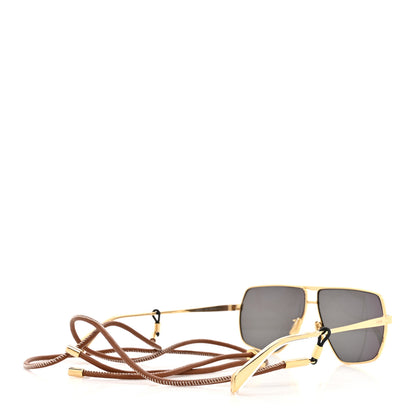 Celine Oversized Aviator Sunglasses CL40246U-Y Gold 4 of 8
