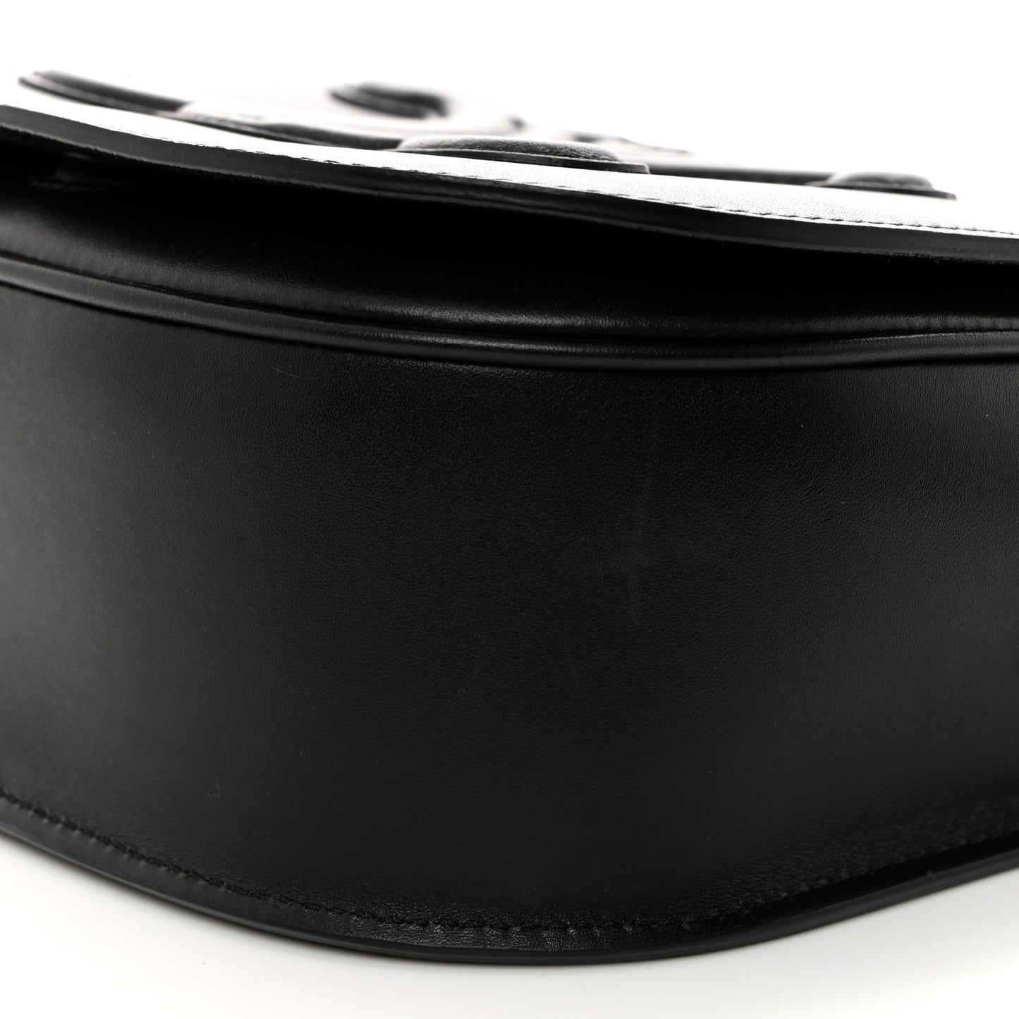 Smooth Calfskin Cuir Triomphe Folco Crossbody Bag Black