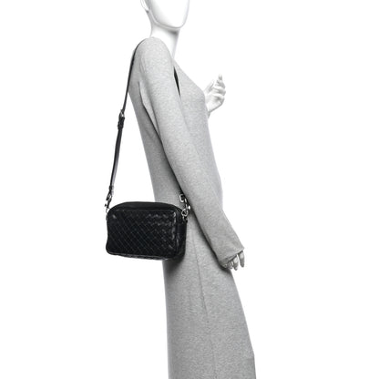 Bottega Veneta Calfskin Intrecciato Small Camera Bag Black 2 of 11