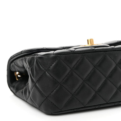 Chanel Lambskin Quilted Mini Pearl Crush Flap Black 9 of 11