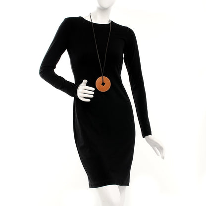 Hermes Natural Barenia Tsuba Pendant Necklace 2 of 7