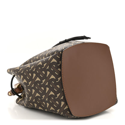 Burberry E-canvas Monogram TB Bucket Bag Bridle Brown 4 of 11