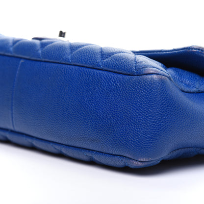 Chanel Caviar Quilted Jumbo Easy Flap Blue 8 of 35