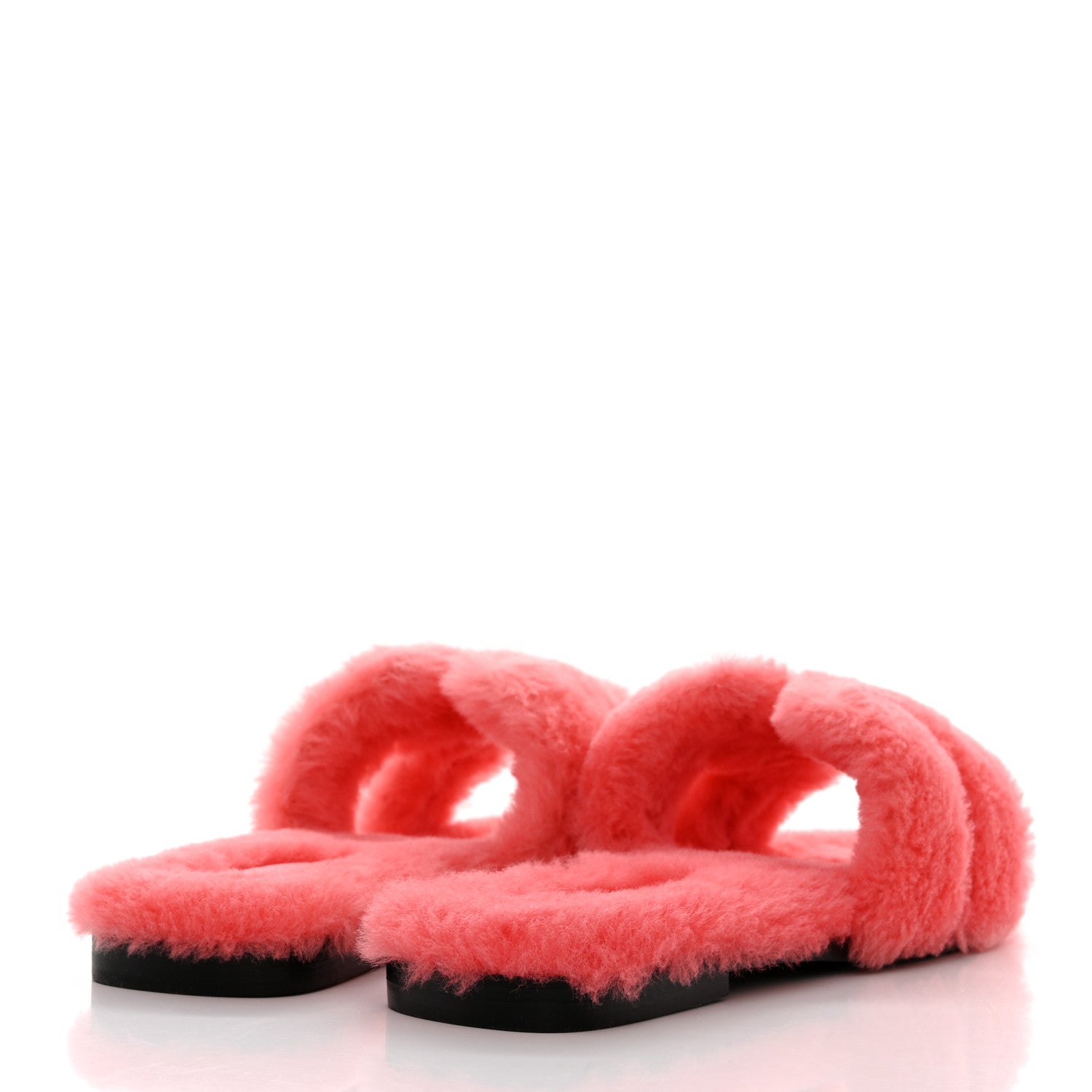 Hermes Woolskin Oran Sandals 37 Rose Du Desert 4 of 8