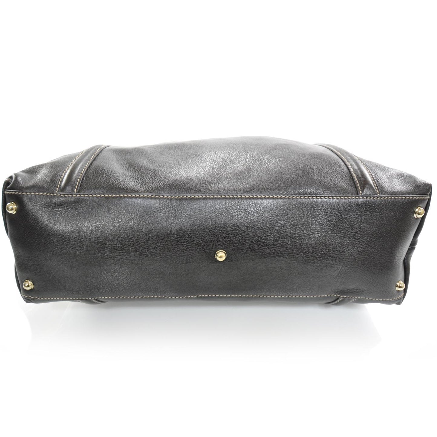 Leather Britt Tote Dark Brown
