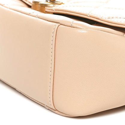 Chanel Lambskin Quilted CC Coin Flap Bag Beige 8 of 10