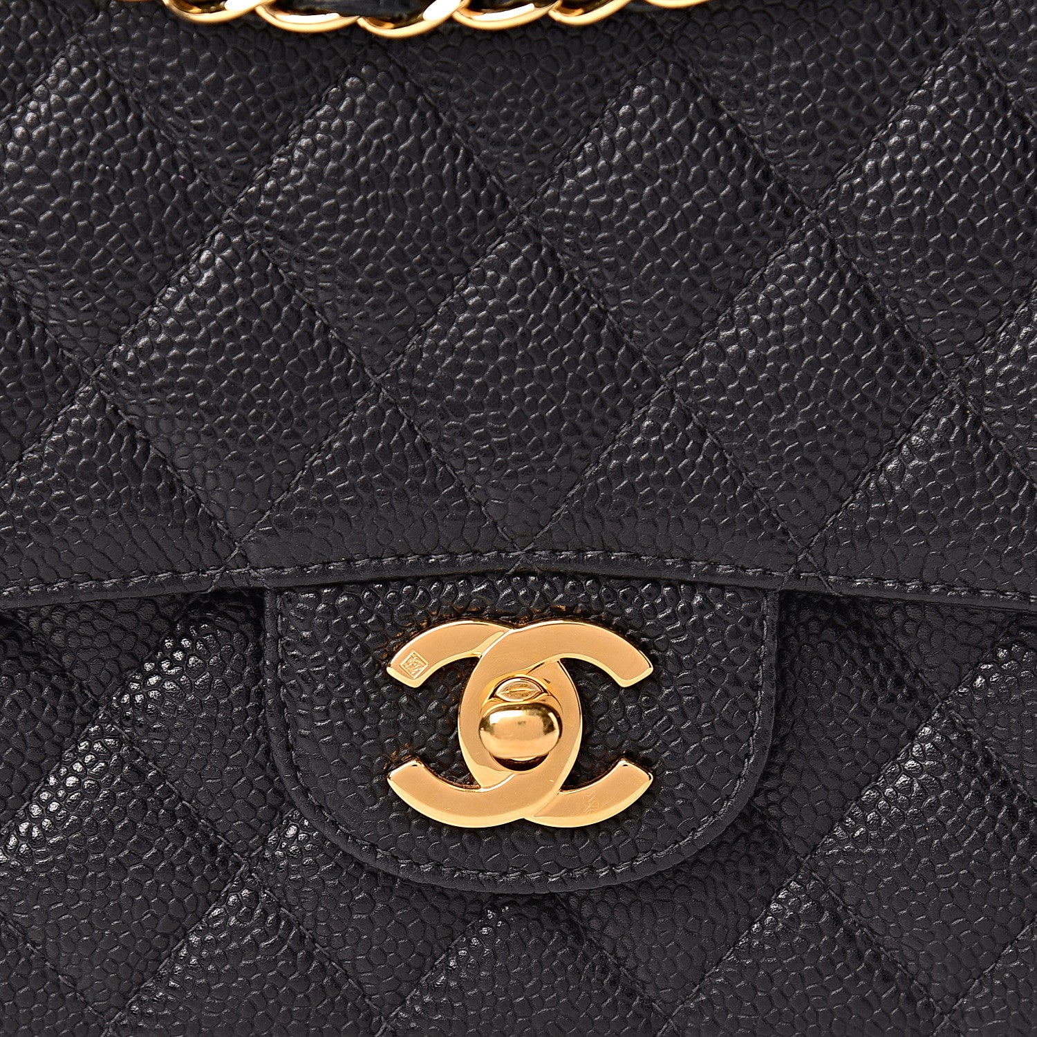 Chanel Caviar Quilted Medium Double Flap Black 10 of 11