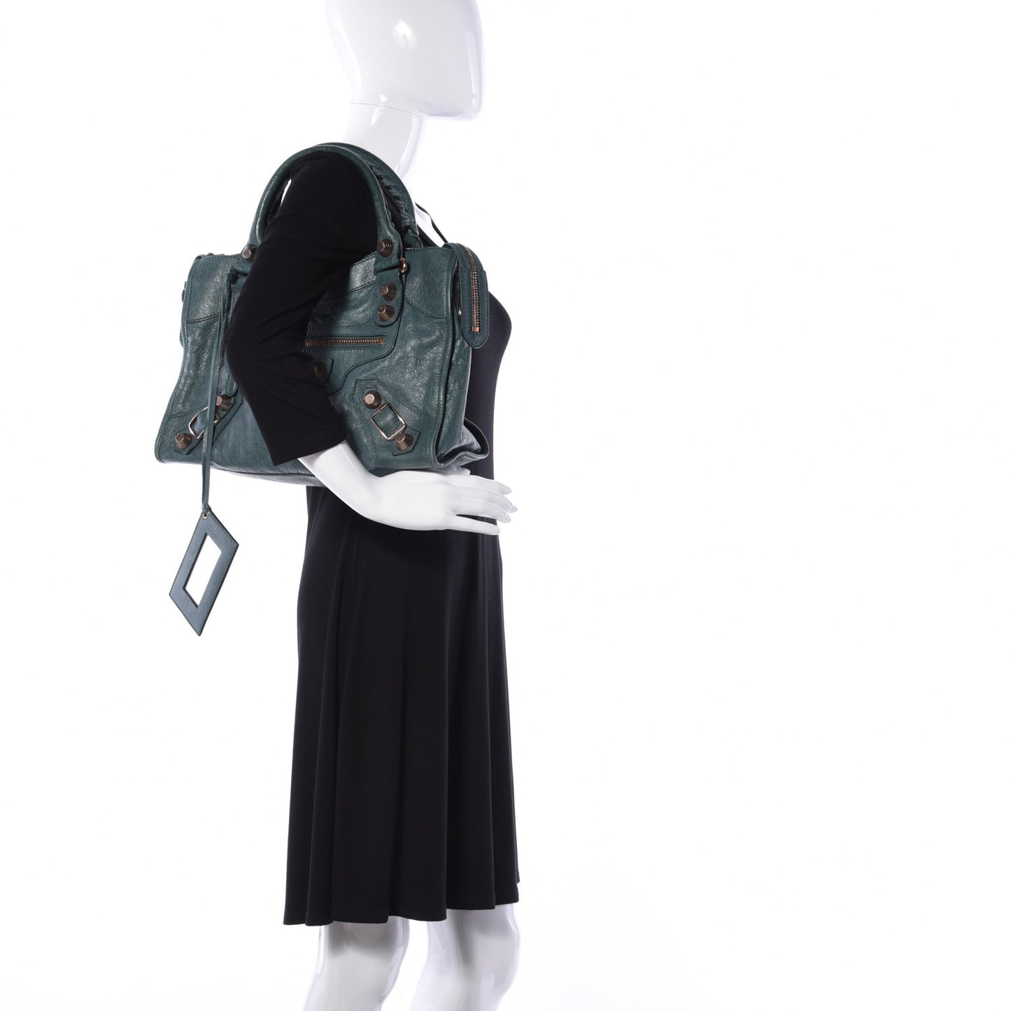 Agneau Giant 21 Rose Gold Hardware City Vert Menthe