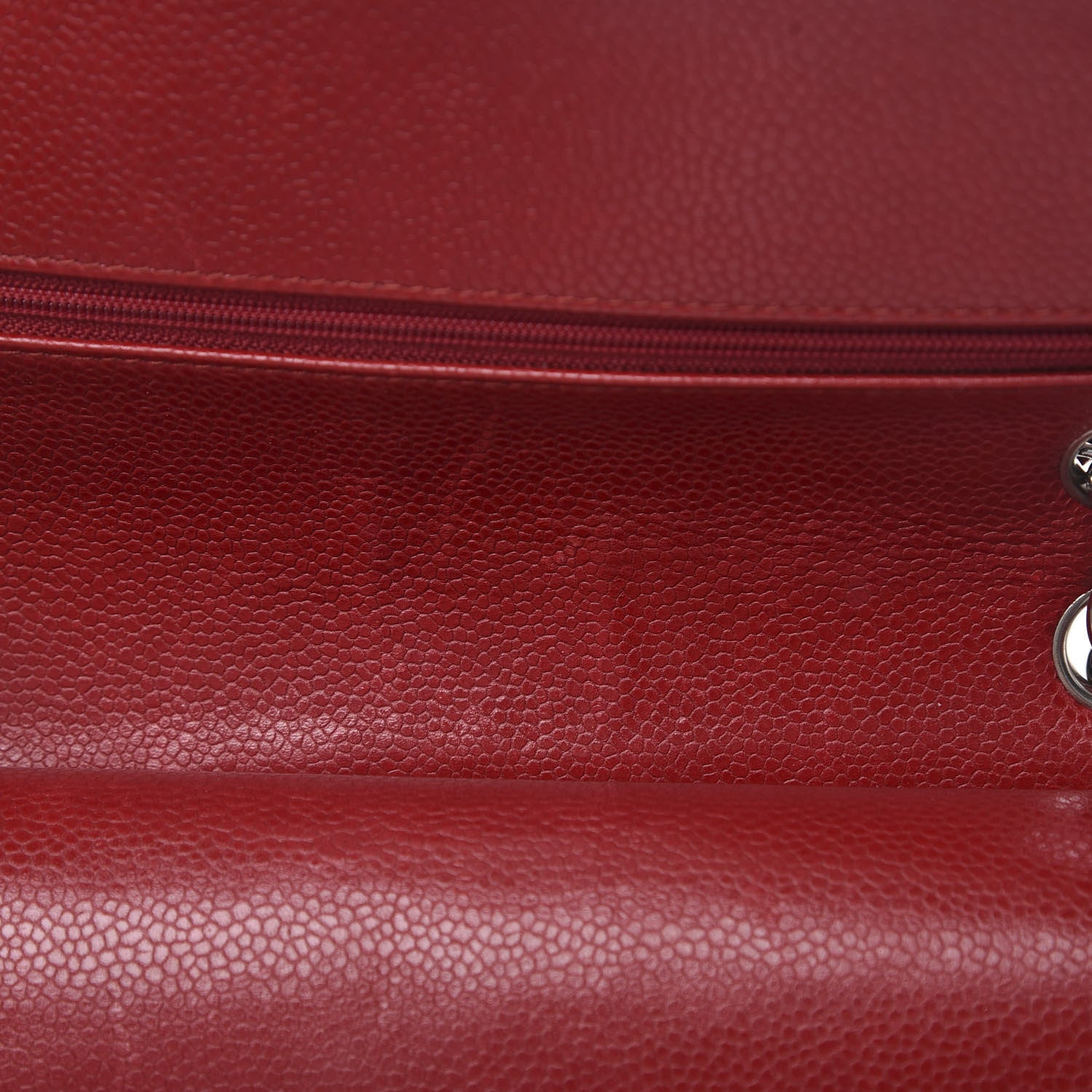 Chanel Caviar Quilted Medium Double Flap Red 13 of 17