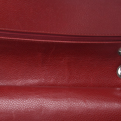 Chanel Caviar Quilted Medium Double Flap Red 13 of 17