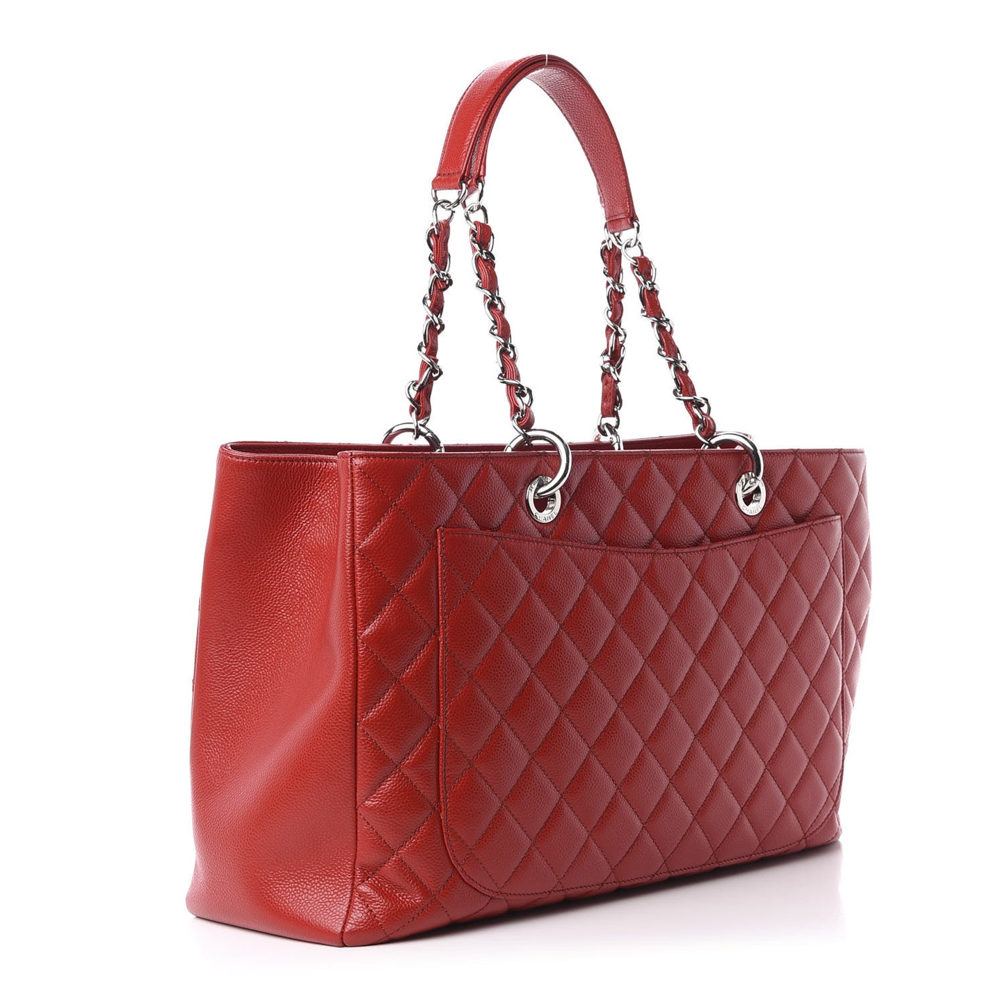 Caviar Quilted XL Grand Shopping Tote GST Red