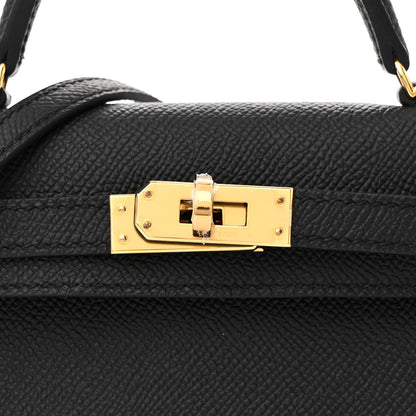 Hermes Epsom Mini Kelly Sellier 20 Black 8 of 11
