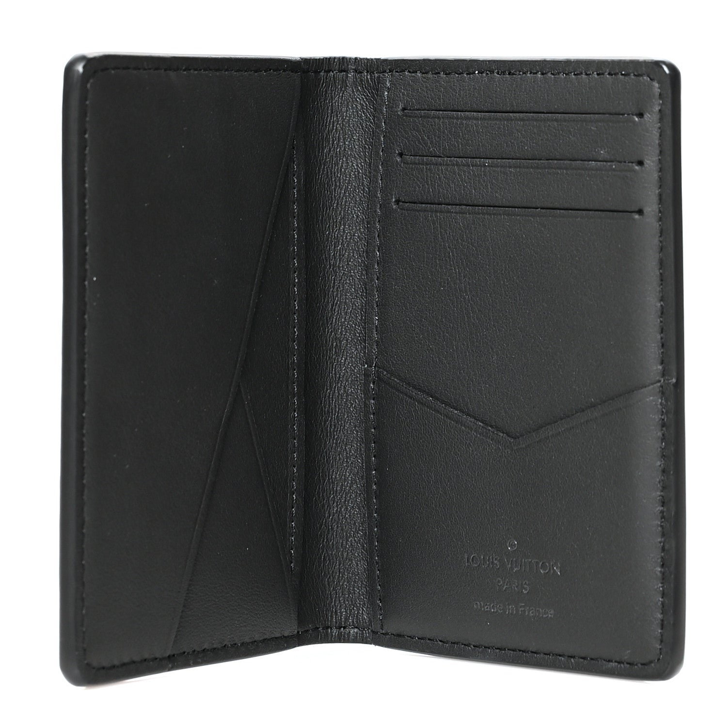 Louis Vuitton Calfskin Monogram Shadow Pocket Organizer Black 5 of 7