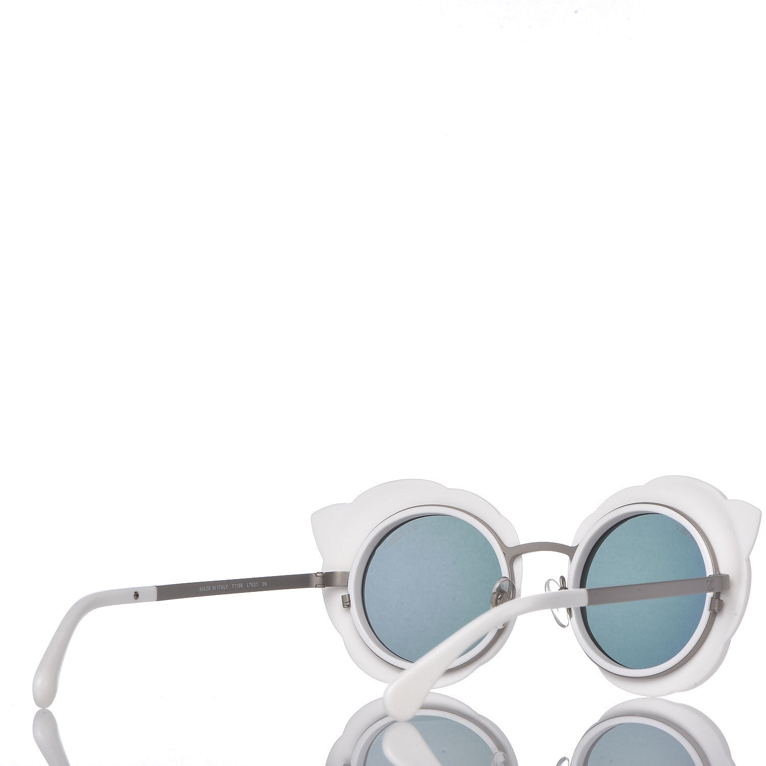 Chanel Round Camellia Sunglasses 71198 White 4 of 7