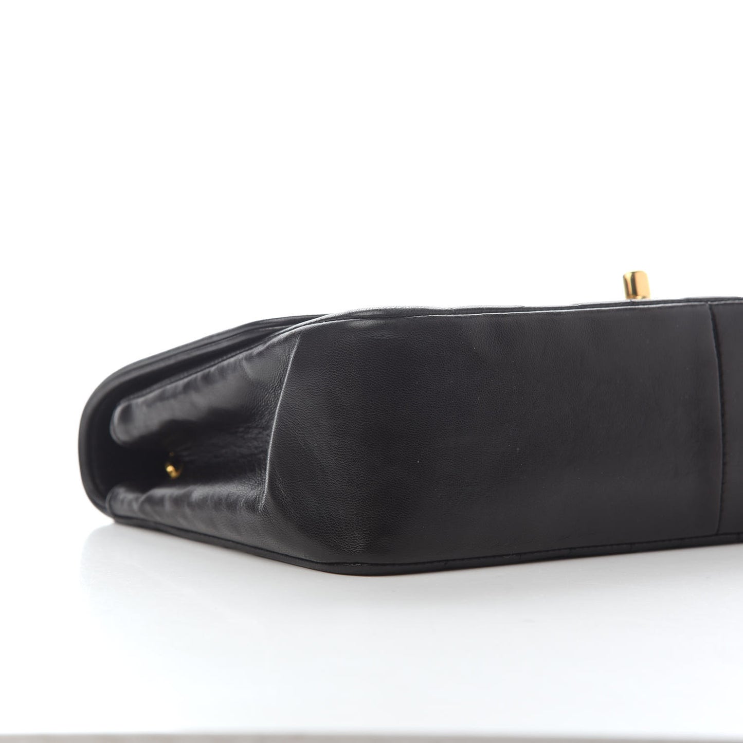 Lambskin Quilted Medium Single Flap Black