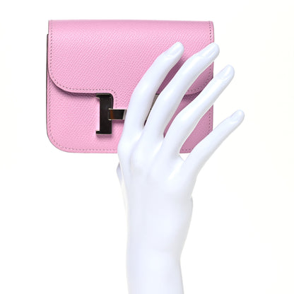 Hermes Epsom Constance Slim Wallet Mauve Sylvestre 2 of 11