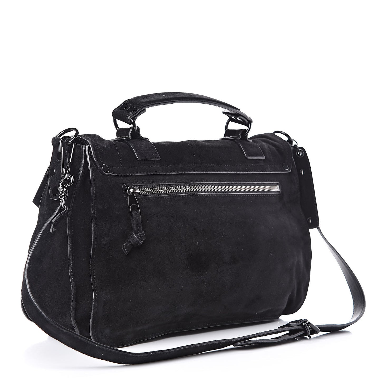 Suede Medium PS1 Satchel Black