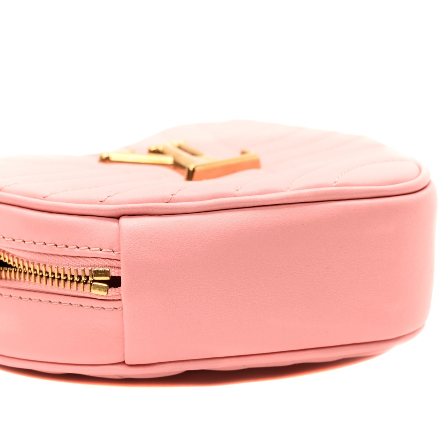 Calfskin New Wave Heart Bag Rose Pomettes