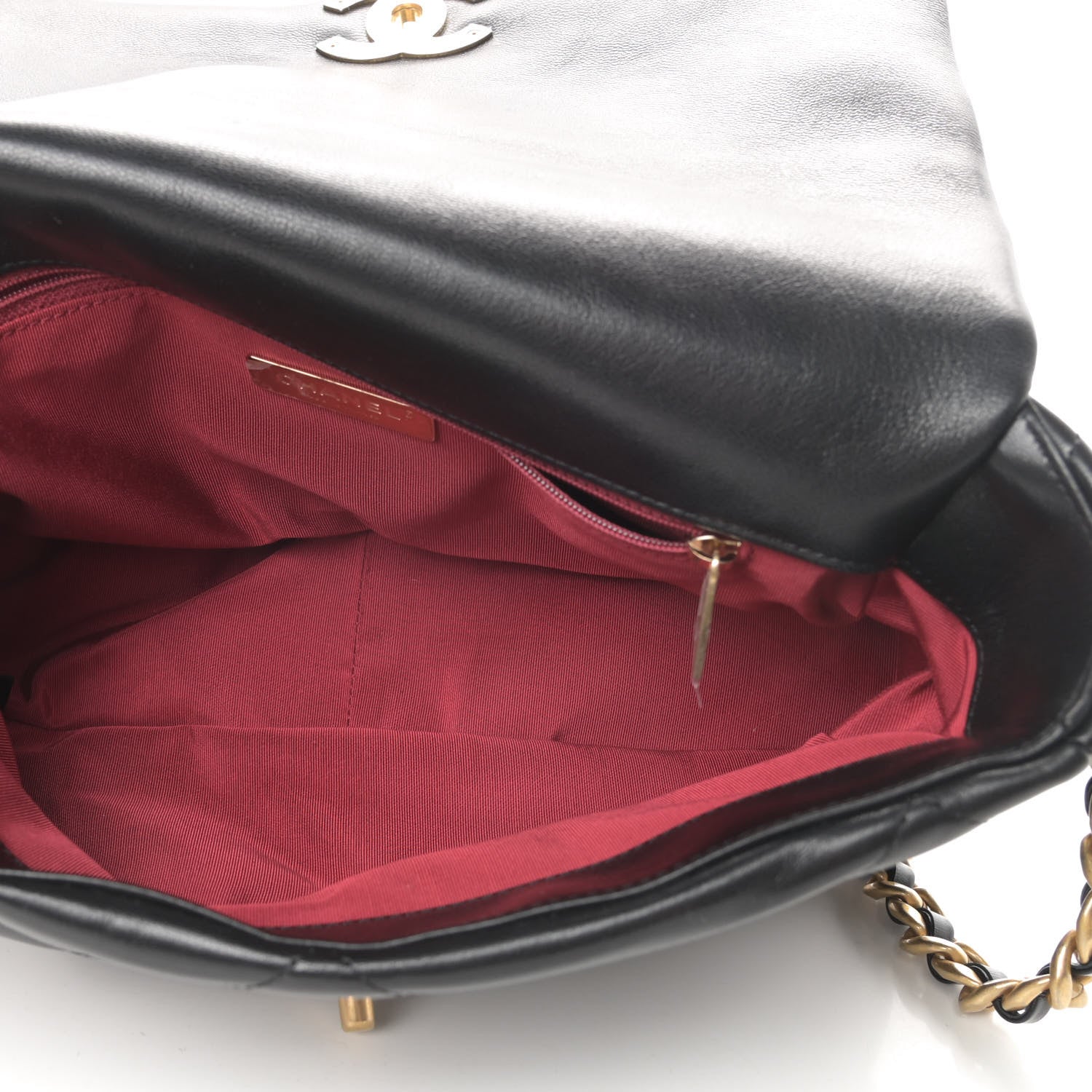 Chanel Goatskin Quilted Large Chanel 19 Flap Black 5 of 13