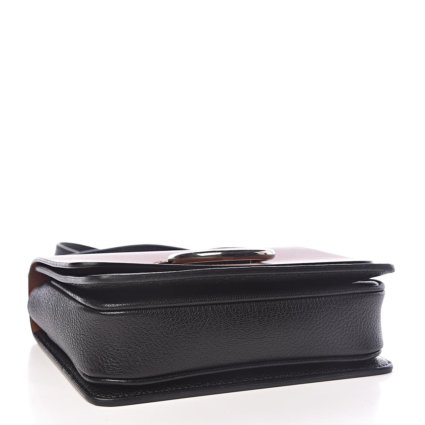 Calfskin Small D-Ring Bag Tan Black