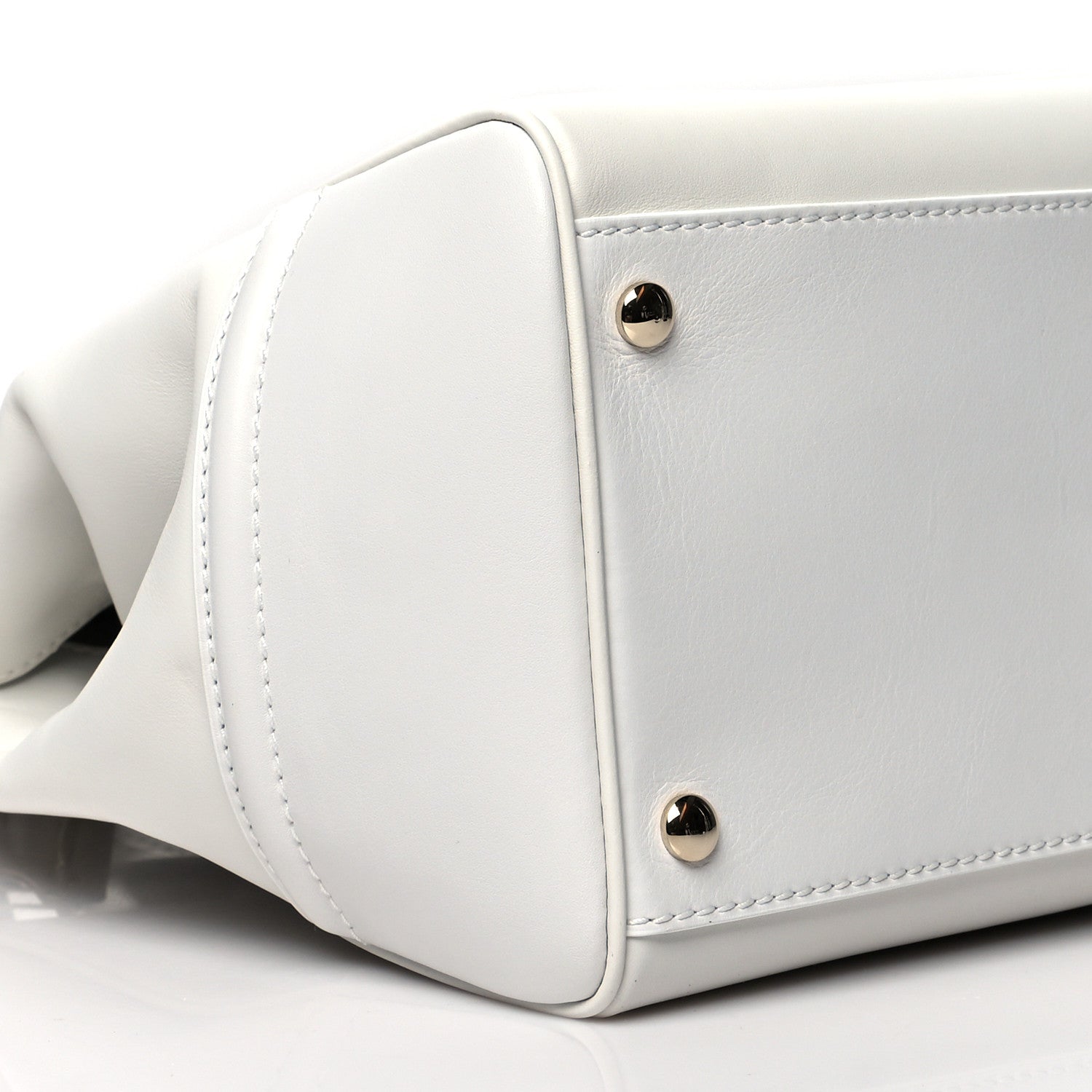 Versace Calfskin Large Palazzo Empire Bag White 7 of 8