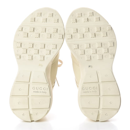 Gucci Calfskin Logo Womens Rhyton Sneakers 34.5 Ivory 5 of 8