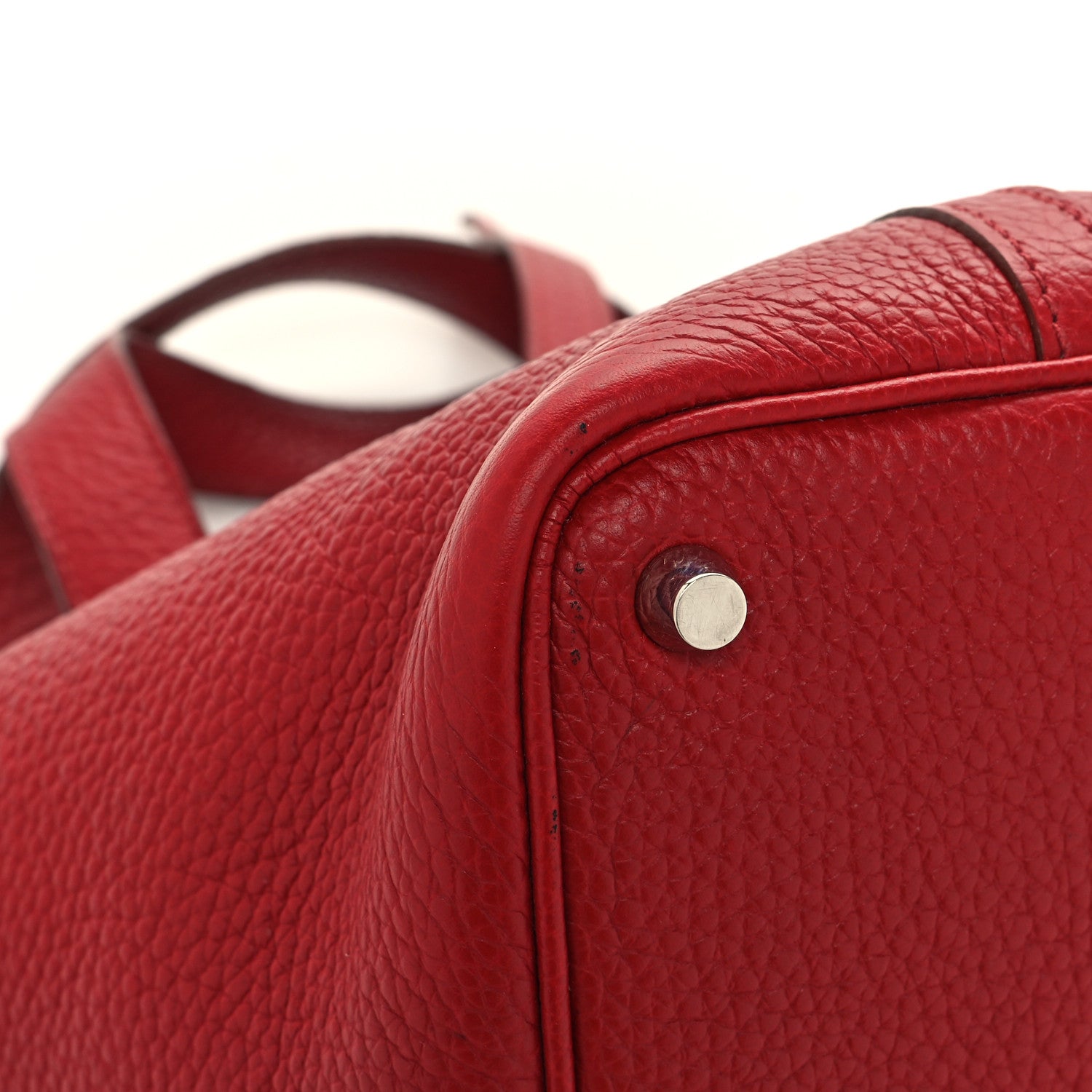 Hermes Taurillon Clemence Picotin Lock 18 PM Rouge Garance 9 of 12