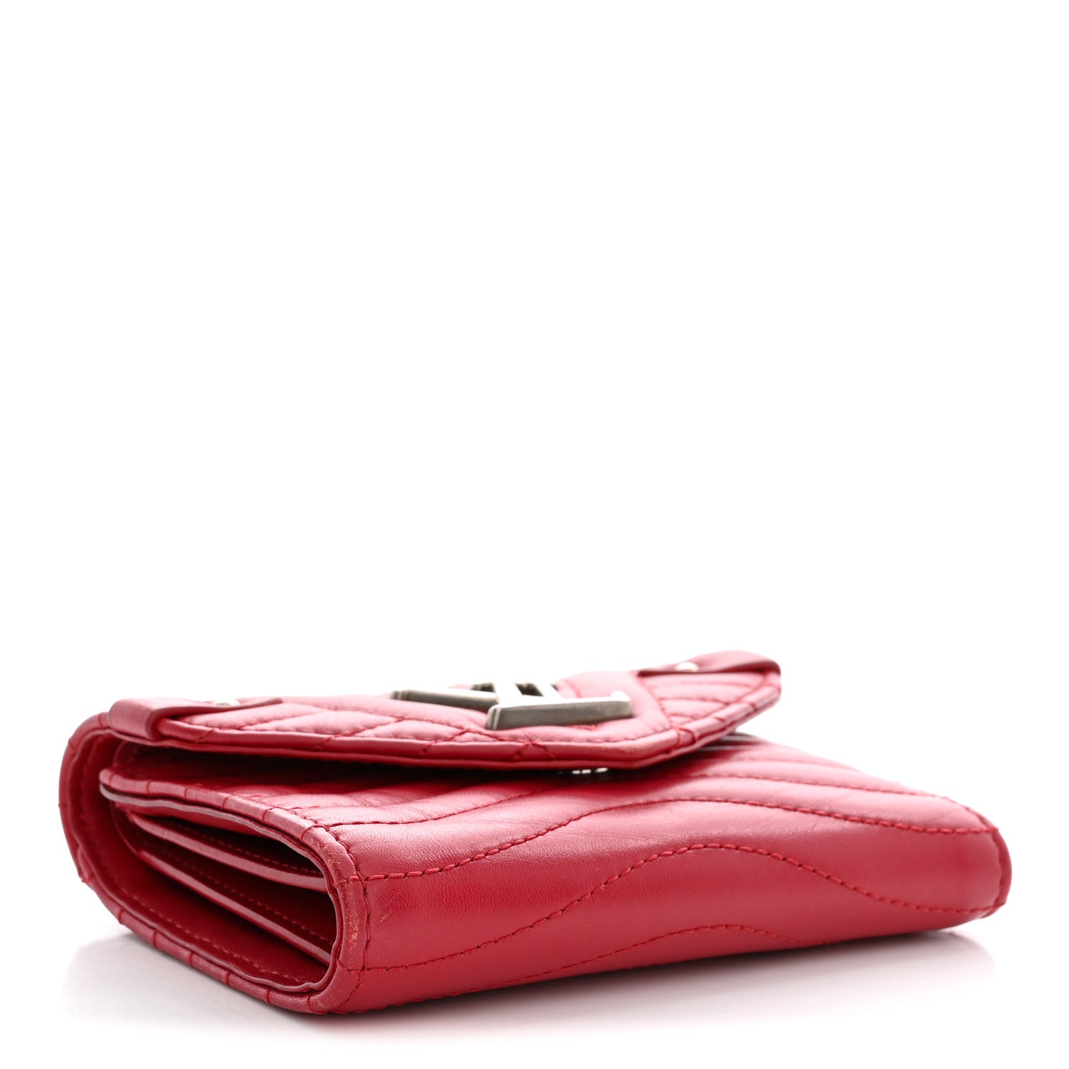 Louis Vuitton Calfskin New Wave Compact Wallet Rouge 4 of 10