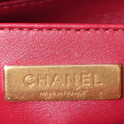 Chanel Mirror Metallic Calfskin Quilted Mini Top Handle Flap Pink 6 of 11