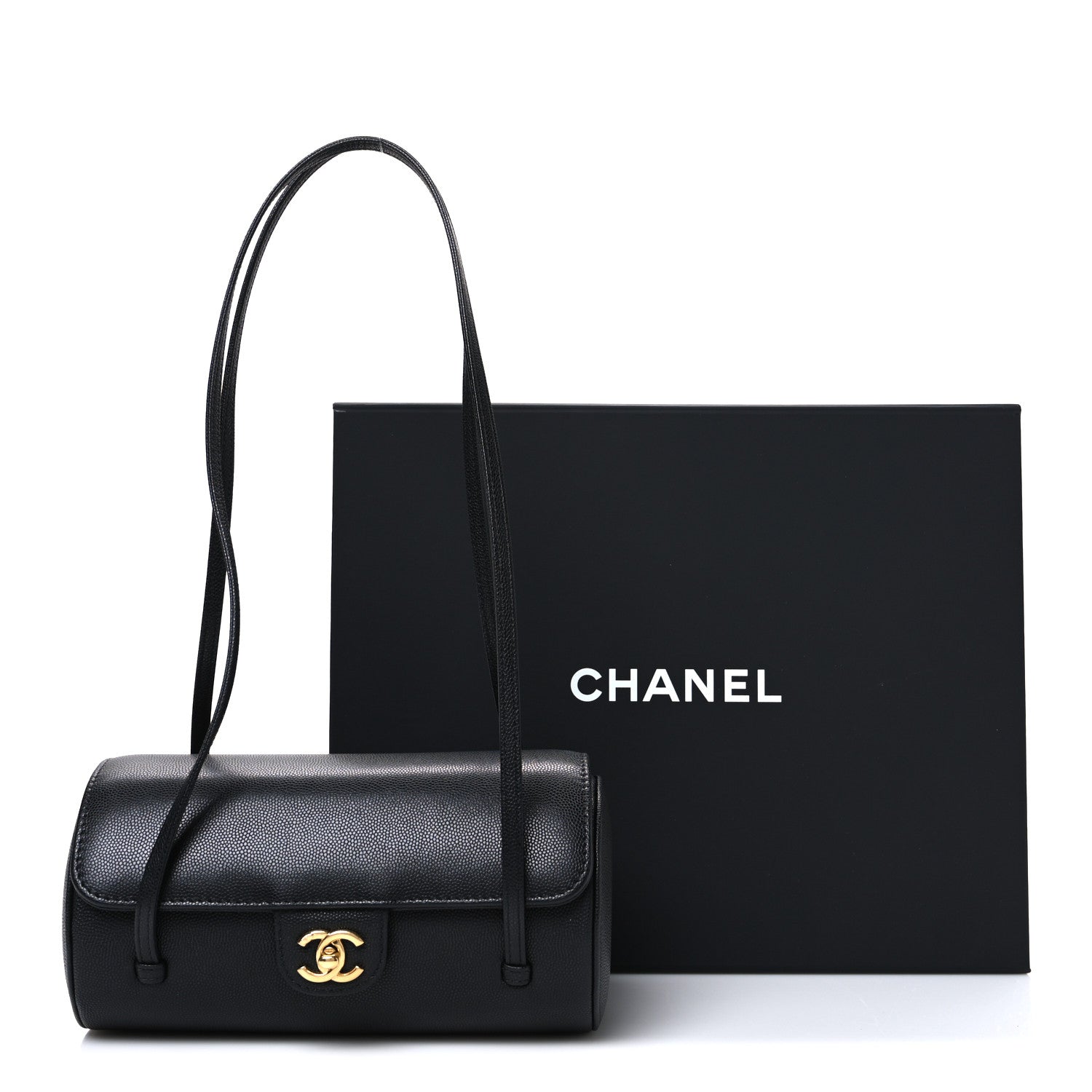 Chanel Shiny Caviar Preppy Coco Small Bowling Bag Black 11 of 11