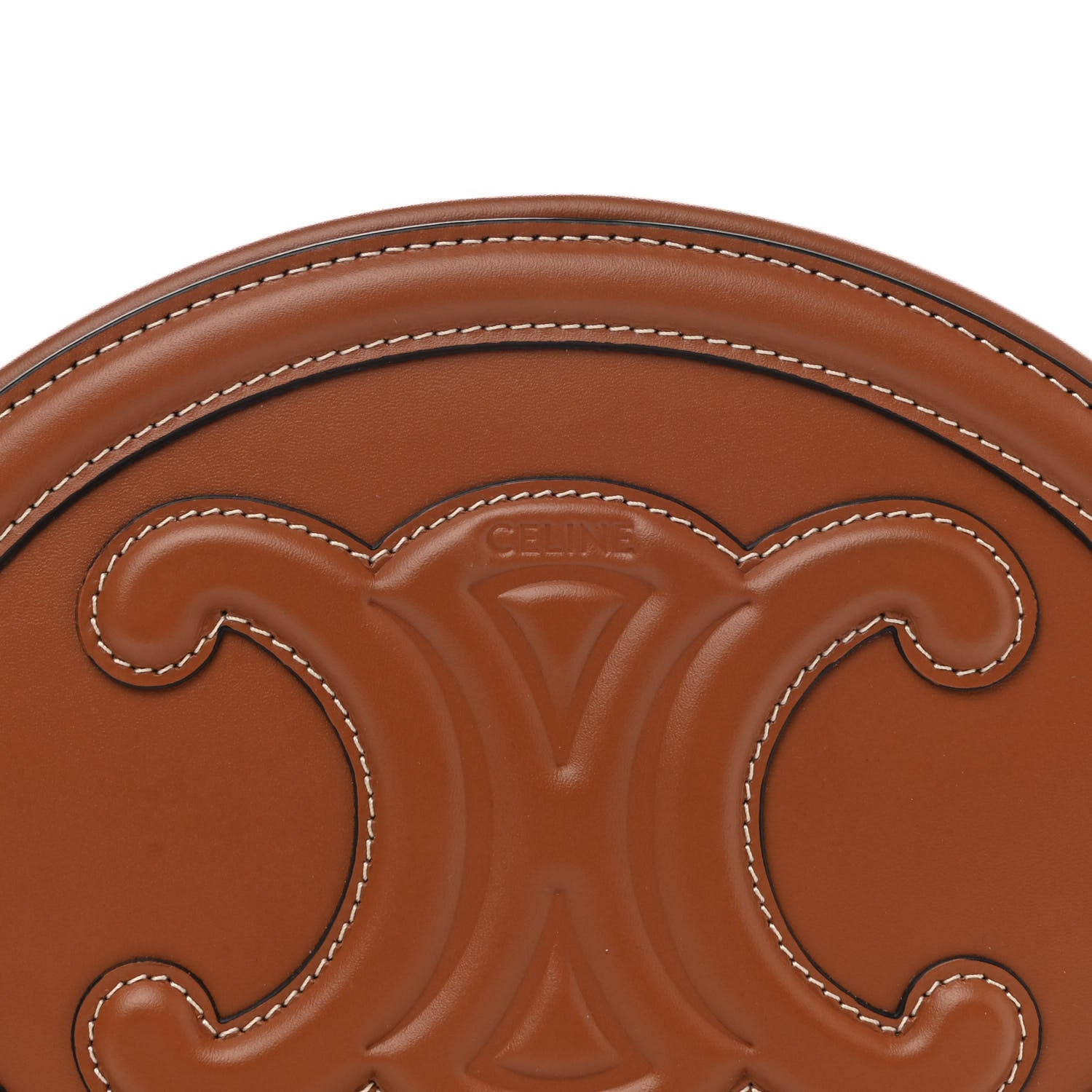 Celine Smooth Calfskin Cuir Triomphe Oval Bag Tan 7 of 10