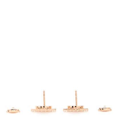 Hermes 18K Rose Gold Diamond Finesse Earrings 3 of 5