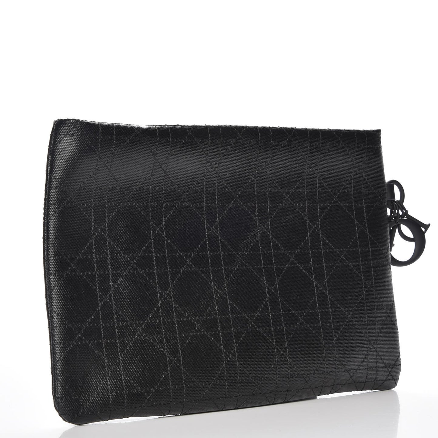 Coated Canvas Cannage Panarea Clutch Black