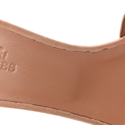 Hermes Suede Goatskin Crystal Oasis Sandals 36.5 Rose Nude 8 of 10