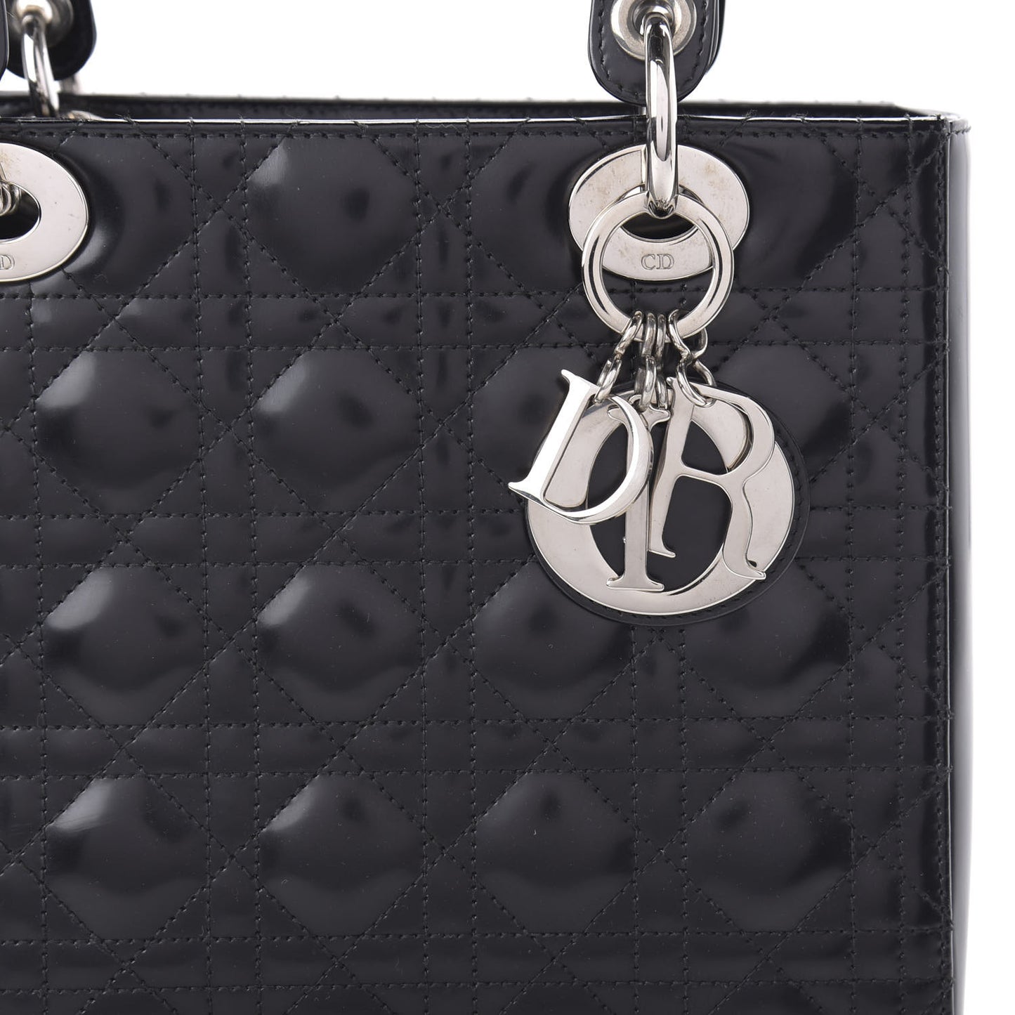 Lambskin Cannage Medium Lady Dior Black