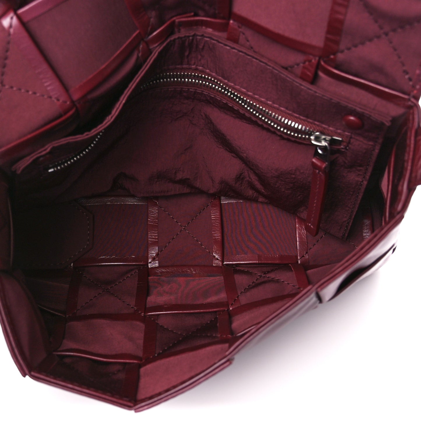 Paper Calfskin Maxi Intreccio Cassette Crossbody Bag Barolo