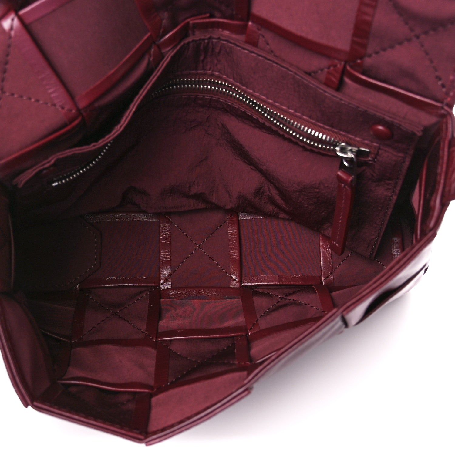 Bottega Veneta Paper Calfskin Maxi Intreccio Cassette Crossbody Bag Barolo 5 of 10