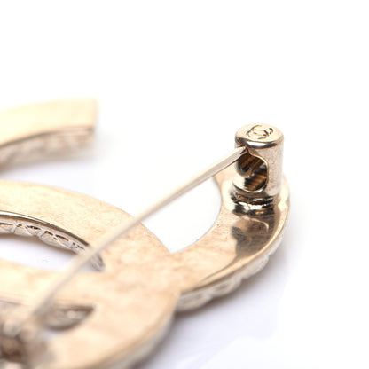 Chanel Metal CC Diamond Quilted Brooch Light Gold 5 of 7