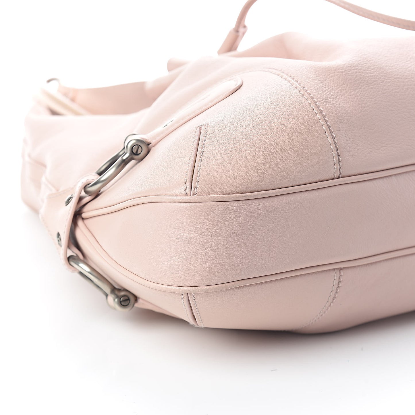 Calfskin Drawstring Hobo Pink