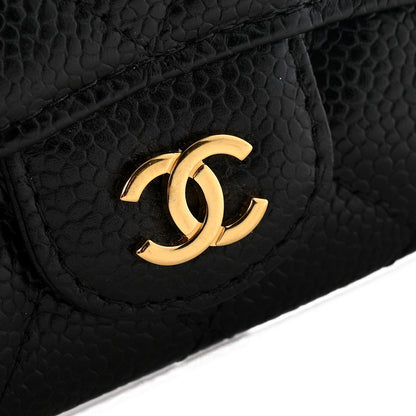Chanel Caviar Quilted Flap Card Holder Black 8 of 9