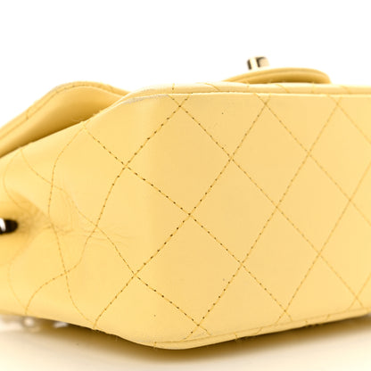 Chanel Lambskin Quilted Mini Square Flap Light Yellow 9 of 19