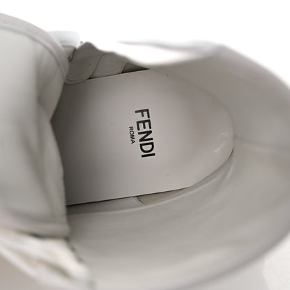 Fendi Nappa FF Embossed Womens Biker Boots 35 Snow 7 of 11