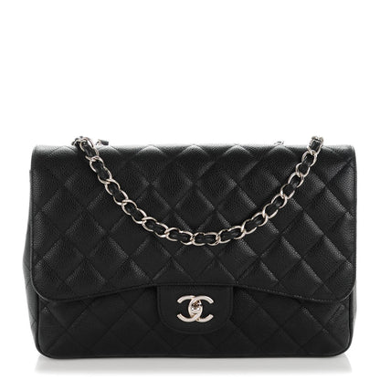 Chanel Caviar Quilted Jumbo Single Flap Black 1 of 8