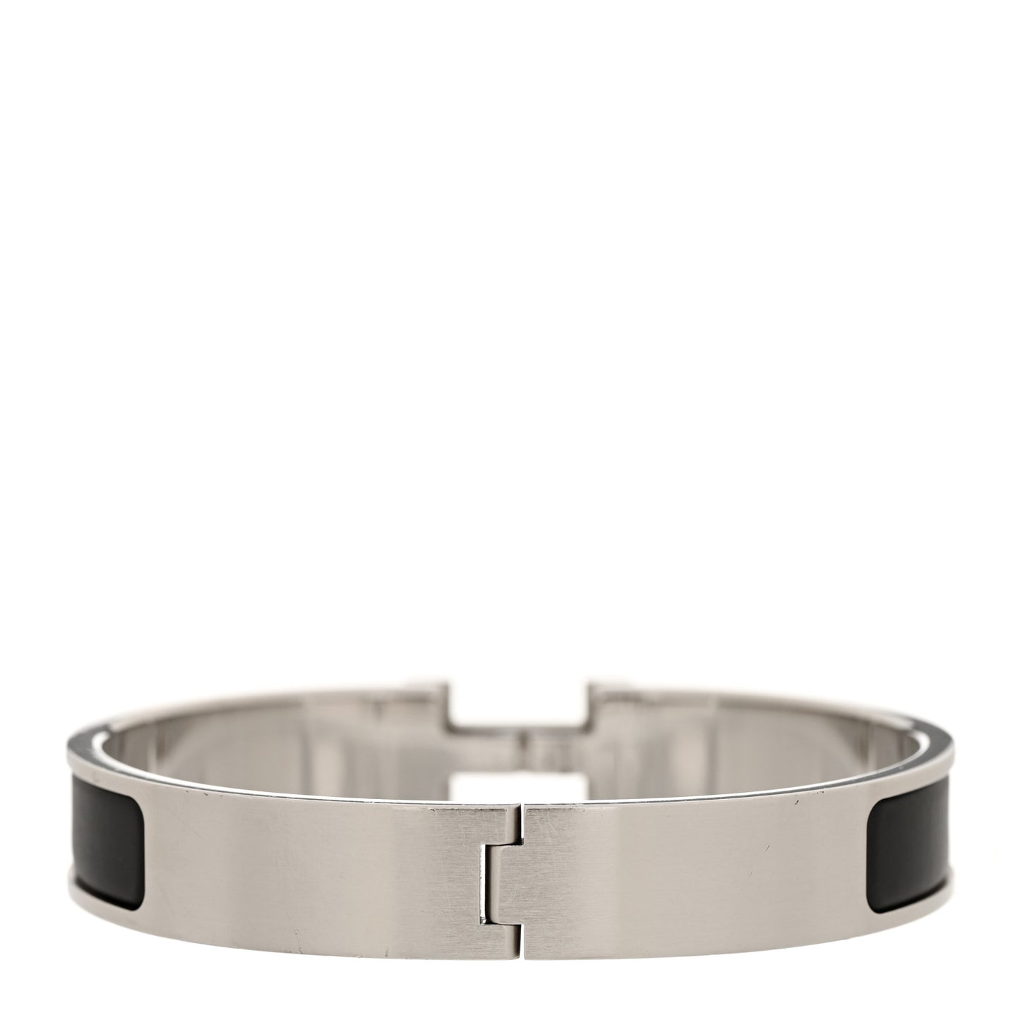 Matte Enamel Narrow Clic Clac HH Bracelet GM Black