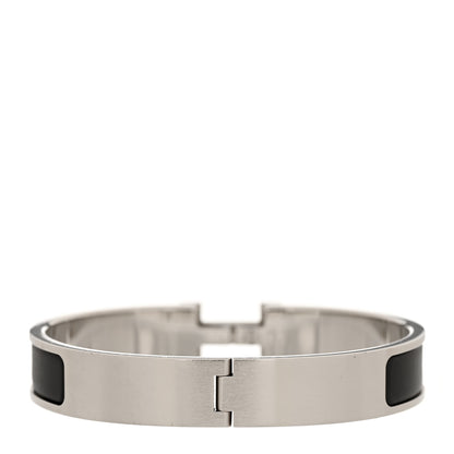 Hermes Matte Enamel Narrow Clic Clac HH Bracelet GM Black 3 of 5