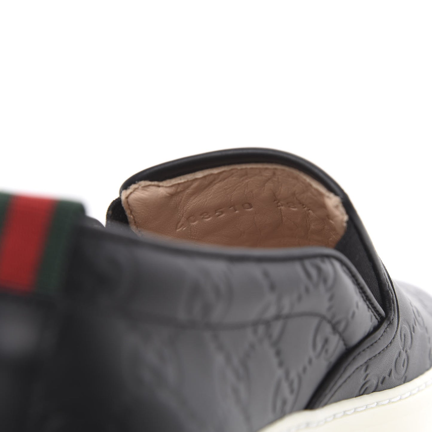 Guccissima Dublin Slip On Sneakers 38.5 Black