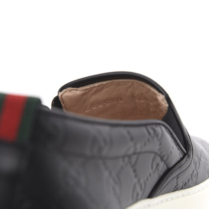 Gucci Guccissima Dublin Slip On Sneakers 38.5 Black 7 of 9
