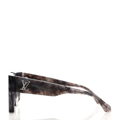 Louis Vuitton Marble Acetate Cyclone Sunglasses Z1789E Grey 3 of 8